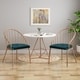preview thumbnail 9 of 19, Doane Velvet Cushion Stainless Steel Dining Chairs (Set or 2) by Christopher Knight Home