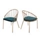 preview thumbnail 21 of 19, Doane Velvet Cushion Stainless Steel Dining Chairs (Set or 2) by Christopher Knight Home