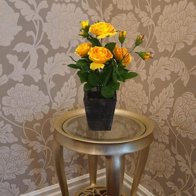 Set of 3 Contemporary square wood pot planter with liner