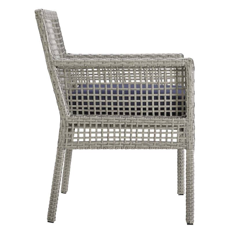 Havenside Home Golovin Dining Armchair Patio Wicker Rattan Set of 2