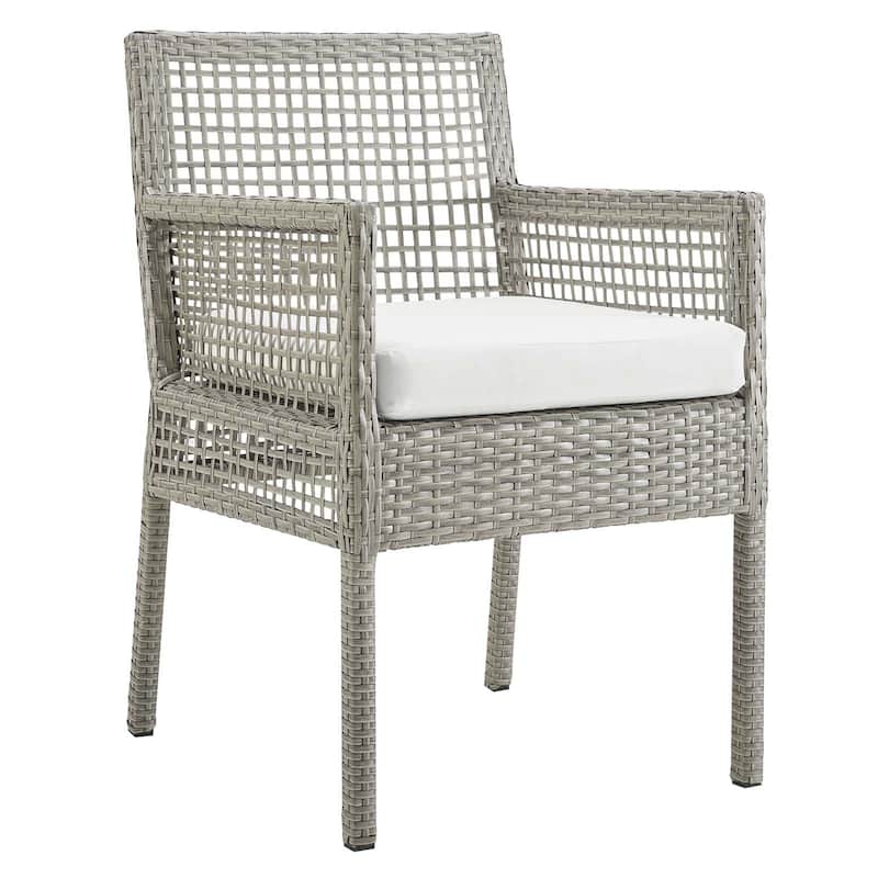 Havenside Home Golovin Dining Armchair Patio Wicker Rattan Set of 2