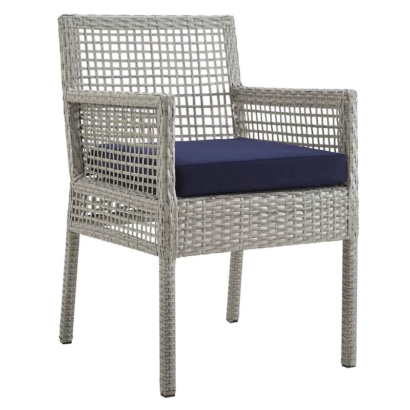 Havenside Home Golovin Dining Armchair Patio Wicker Rattan Set of 2