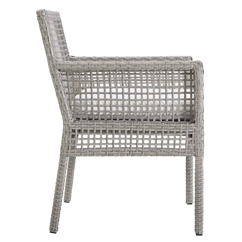 Havenside Home Golovin Dining Armchair Patio Wicker Rattan Set of 2