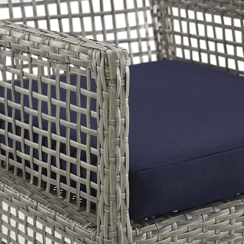 Havenside Home Golovin Dining Armchair Patio Wicker Rattan Set of 2