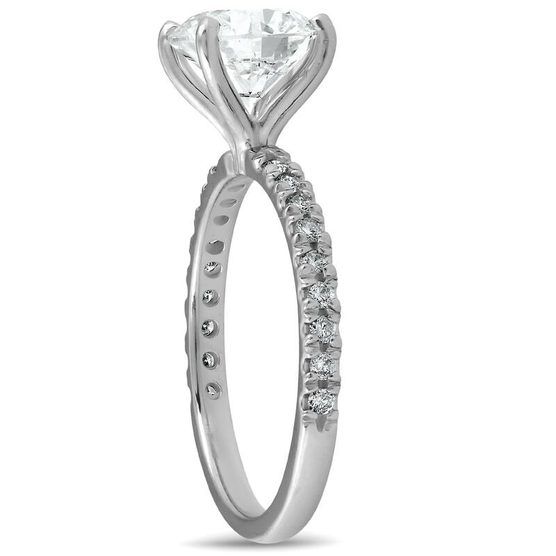 Pompeii3 14k White Gold 2 1/3 Ct TDW Diamond Engagement Ring Clarity Enhanced