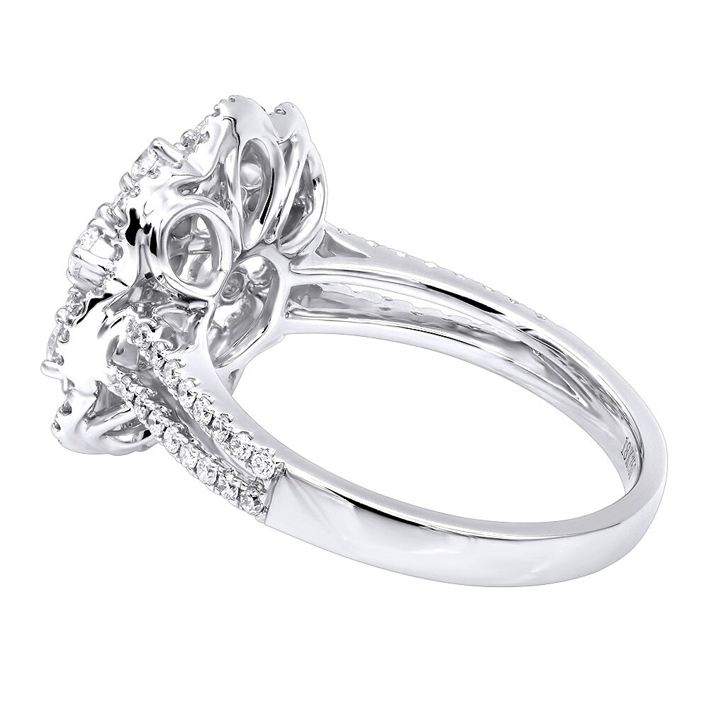 Shop Ladies Vintage 18k Gold Flower Cluster Diamond Ring 1 25ctw