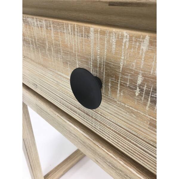 Shop Modrest Mandy Modern White Washed Acacia Console End Table