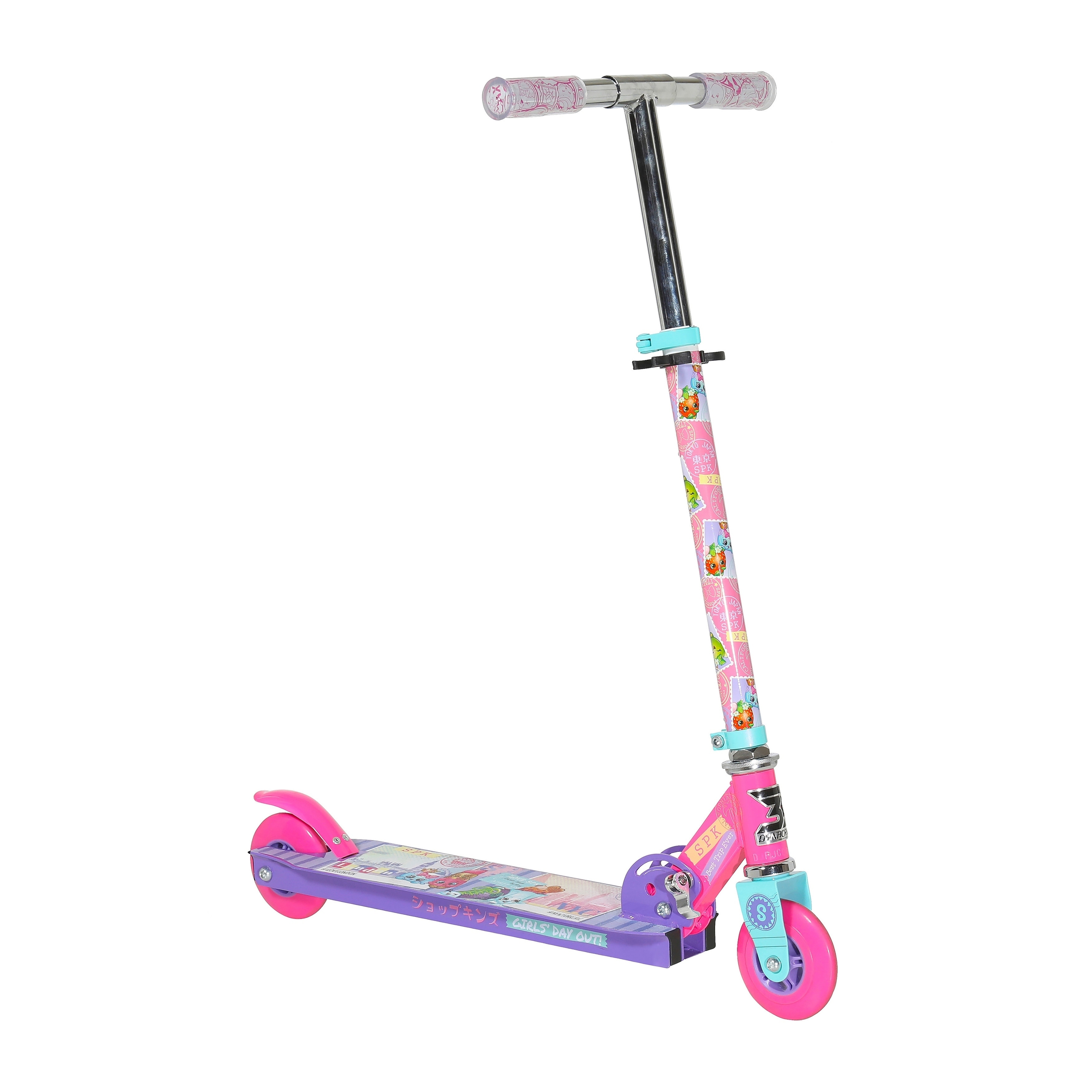 a pink scooter