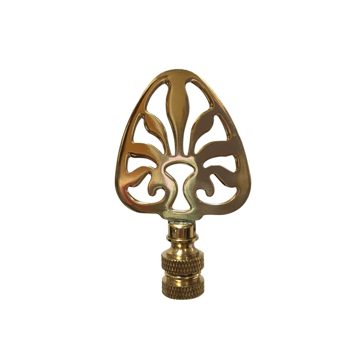 Royal Designs Seashell Lamp Finial for Lamp Shade, 2 Inch, Polished Brass 