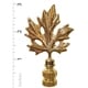 preview thumbnail 4 of 3, Royal Designs Maple Leaf Design Lamp Finial, Polished Brass- Set of 2