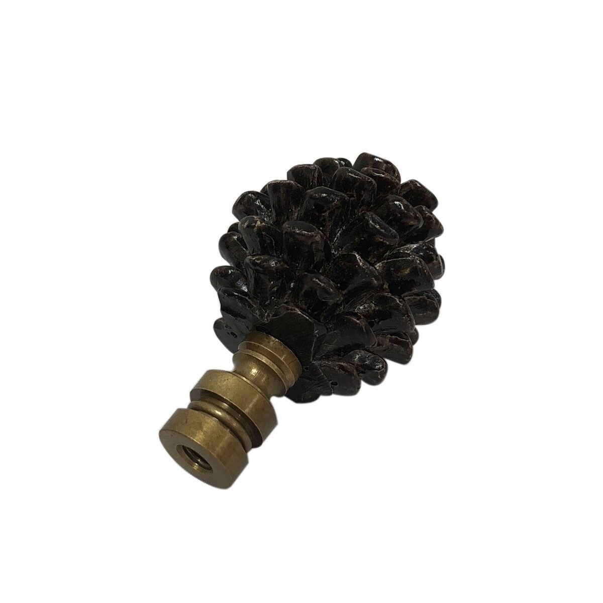Royal Designs Pine Cone Design Lamp Finial, Antique Brass- Set of 2 - On  Sale - Bed Bath & Beyond - 26443774