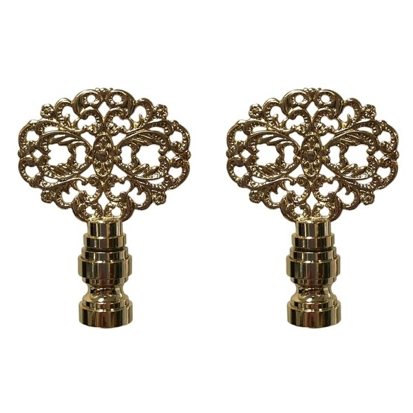 Royal Designs Floral Vintage Filigree Design Lamp Finial Polished