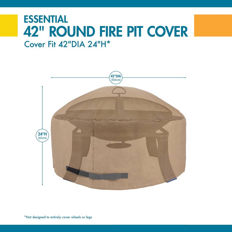Duck Covers Essential Water-resistant 42-inch Round Fire Pit Cover