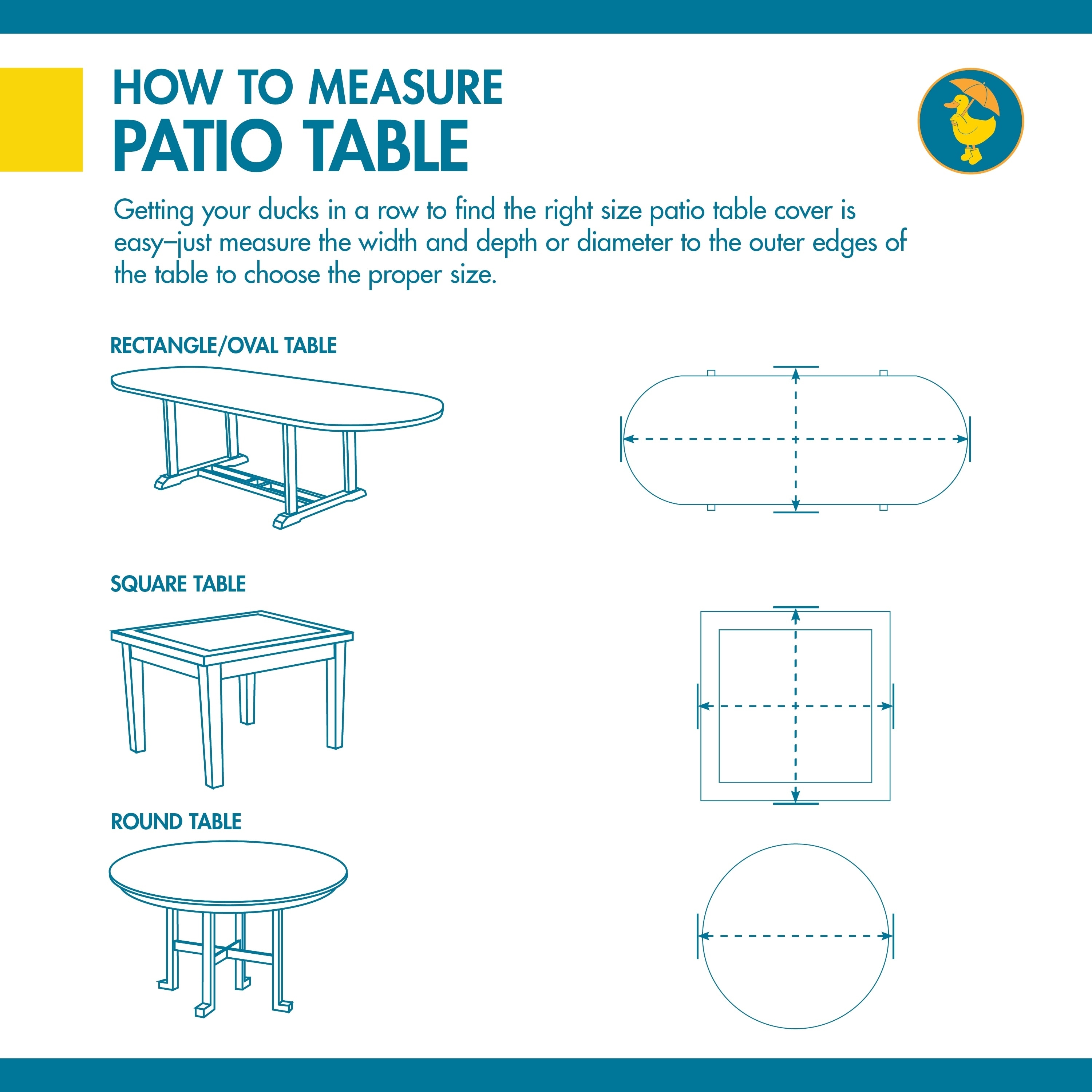 Shop Duck Covers Essential Rectangular Patio Table Cover On Sale