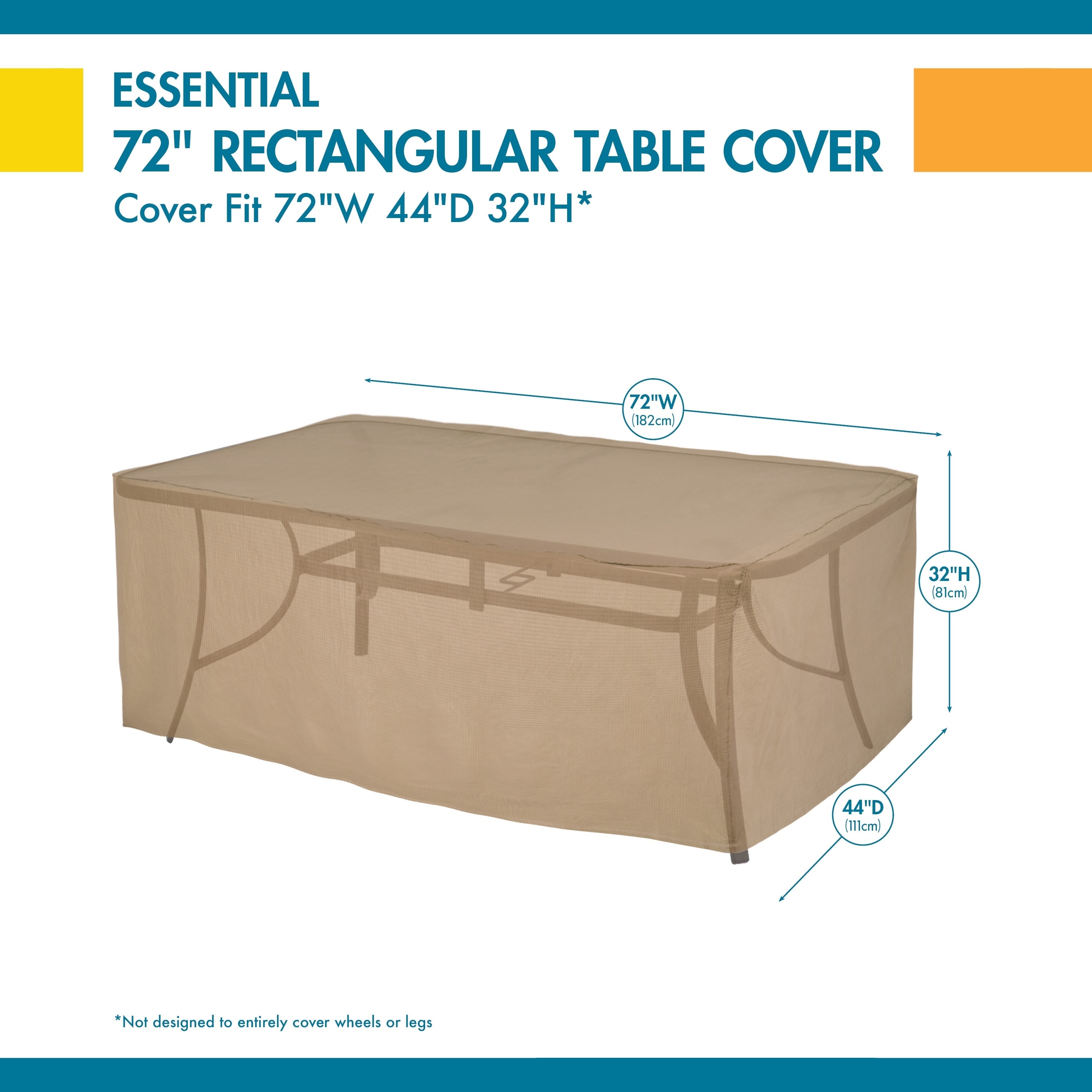 Shop Duck Covers Essential Rectangular Patio Table Cover On Sale