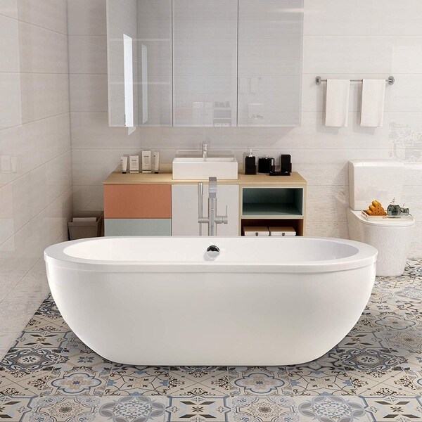 Shop Vanity Art 71inch Freestanding Acrylic Bathtub Stand