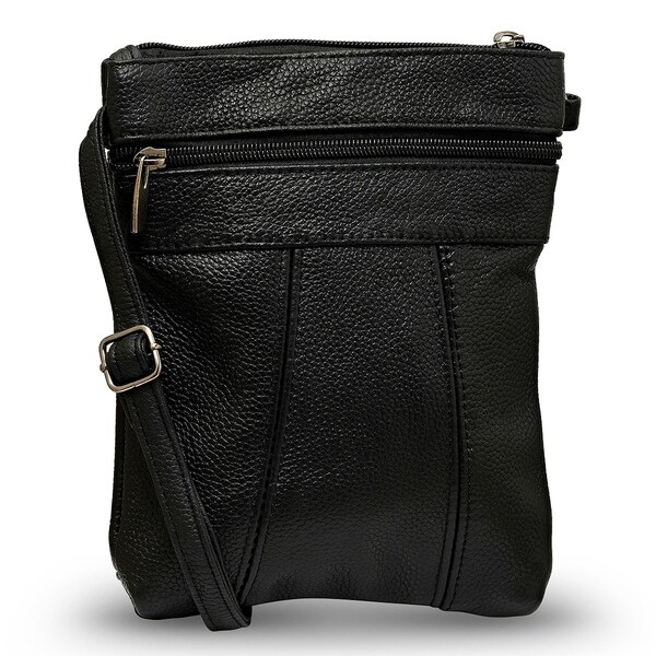 soft leather black crossbody bag