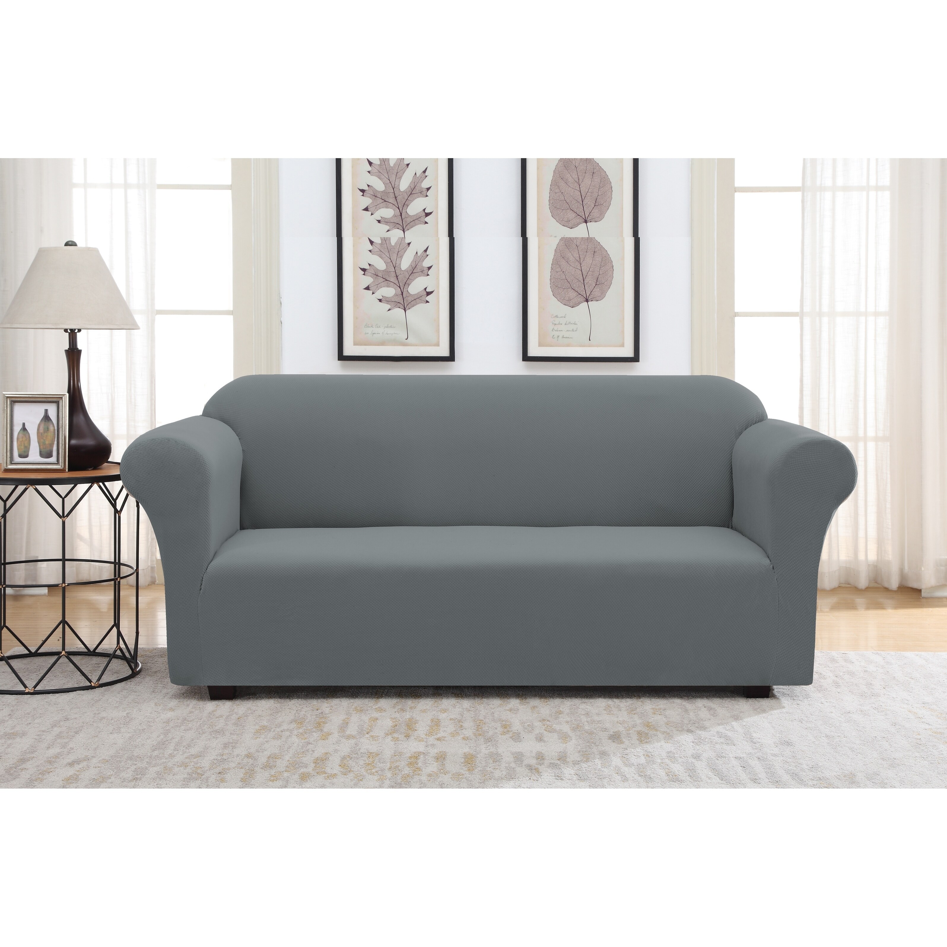 Harper Lane Solid Pique Slipcover For Sofa On Harper Lane Solid Pique Slipcover