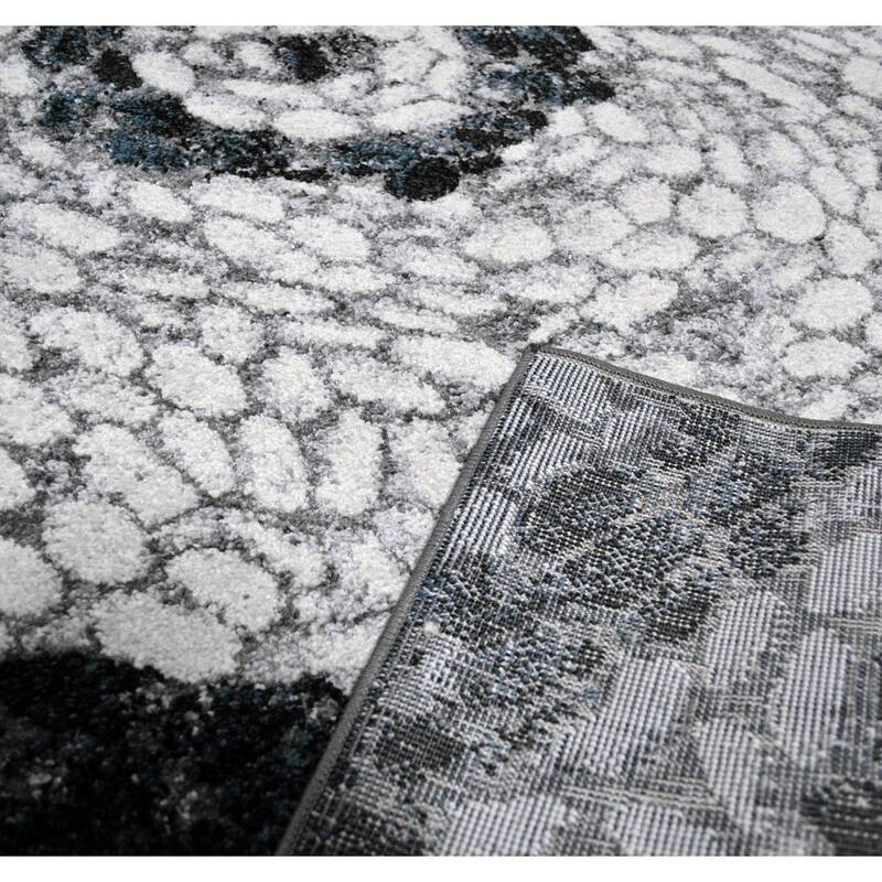 Porch & Den Jarrell Cream and Grey Cobblestone Area Rug