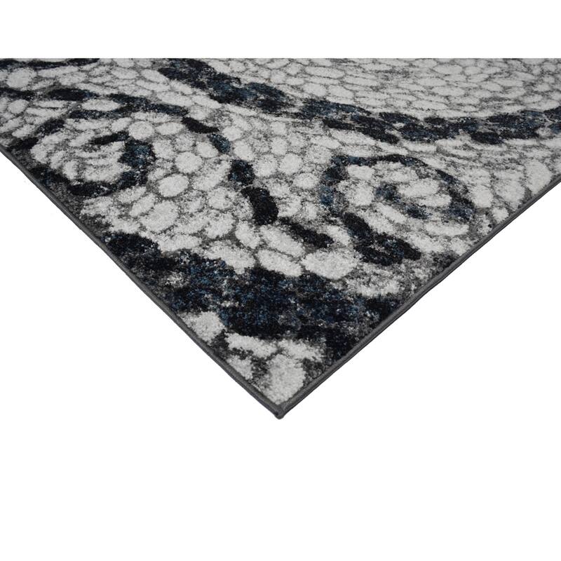 Porch & Den Jarrell Cream and Grey Cobblestone Area Rug