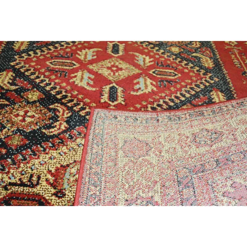 Tribal Red Traditional Oriental Area Rug