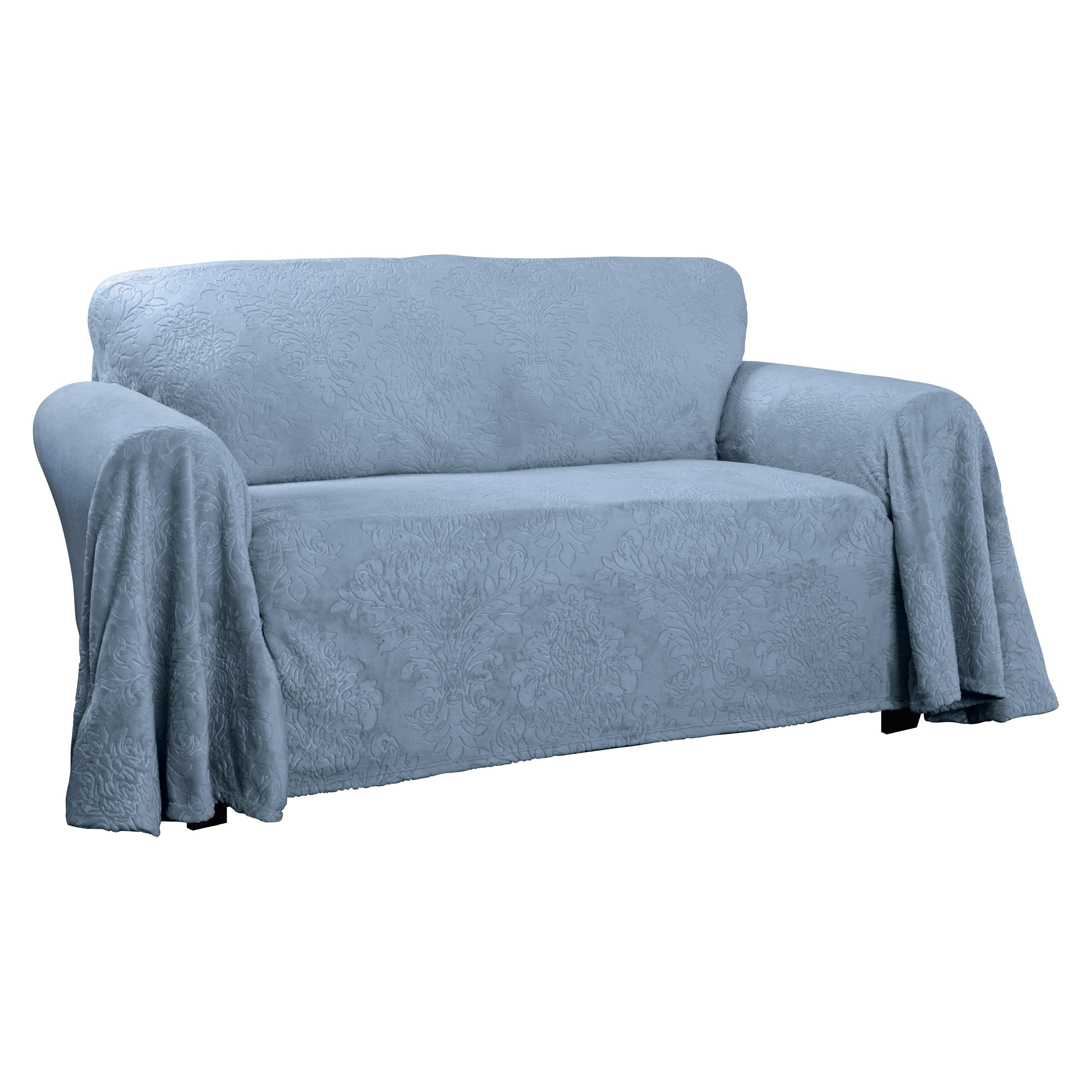 Plush Damask Throw Sofa Slipcover Plush Damask Throw Sofa Slipcover