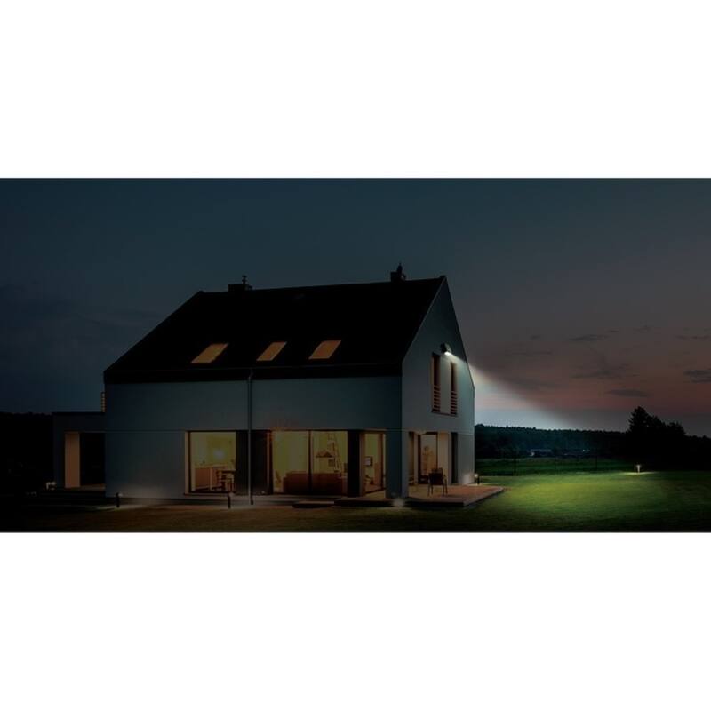 10W Solar Guardian PIR Wall Light, 1080lm, 4000K, IP65, Black