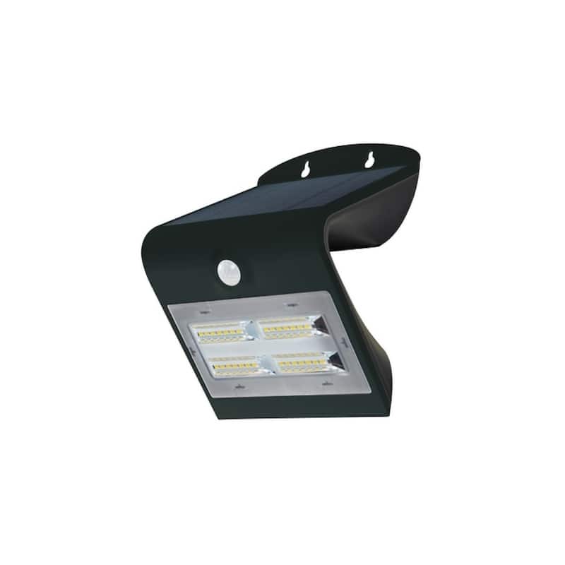 3.2W Solar Guardian PIR Wall Light, 400lm, 4000K, IP44, Black