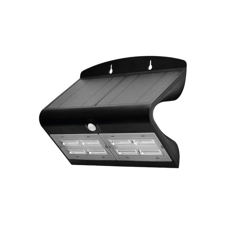 6.8W Solar Guardian PIR Wall Light, 750lm, 4000K, IP44, Black
