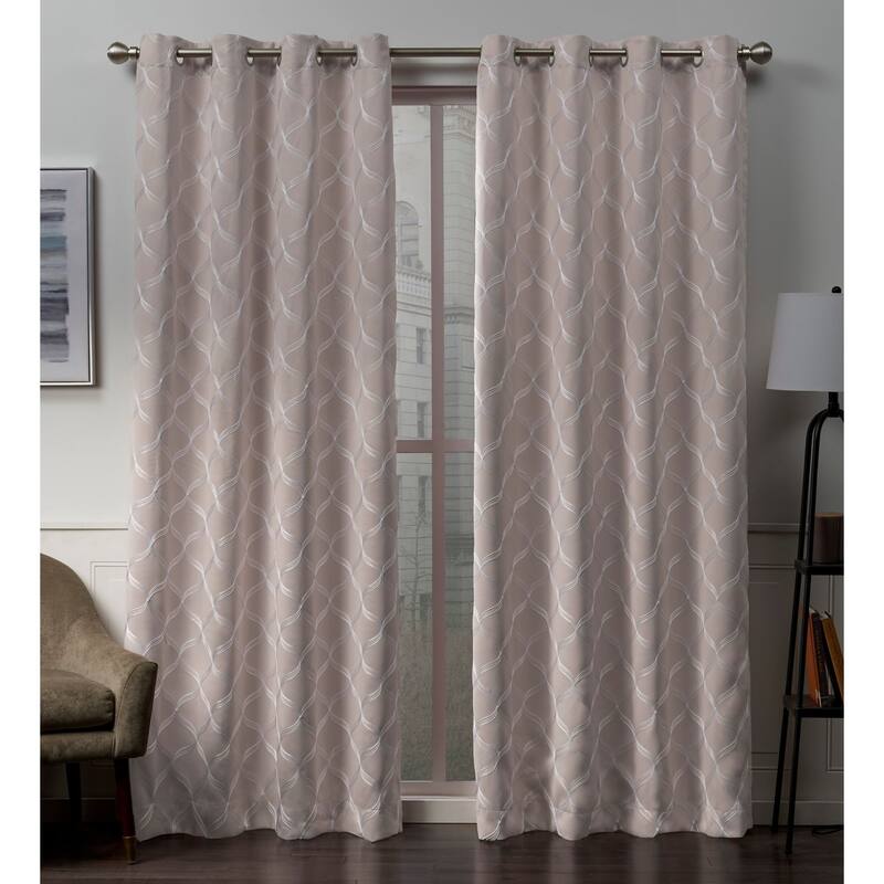 ATI Home Amelia Woven Blackout Grommet-top Curtain Panel Pair