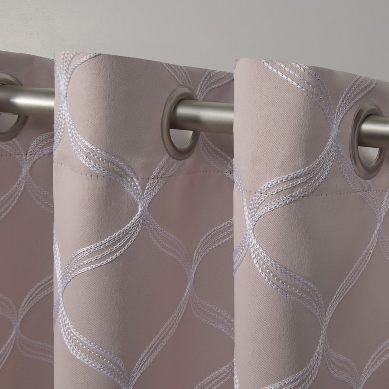 ATI Home Amelia Woven Blackout Grommet-top Curtain Panel Pair