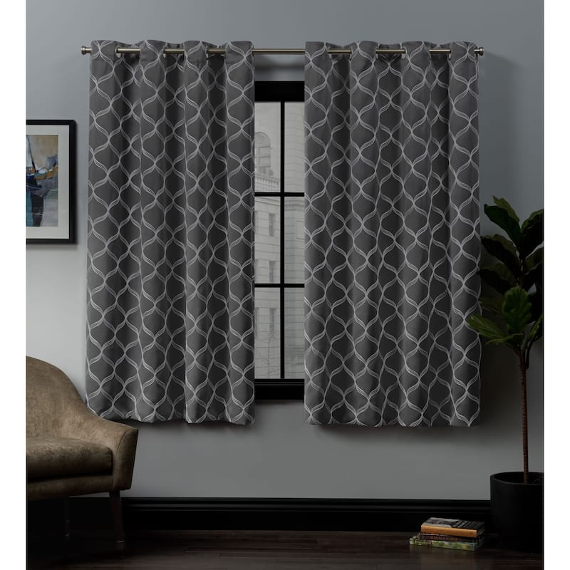 ATI Home Amelia Woven Blackout Grommet-top Curtain Panel Pair
