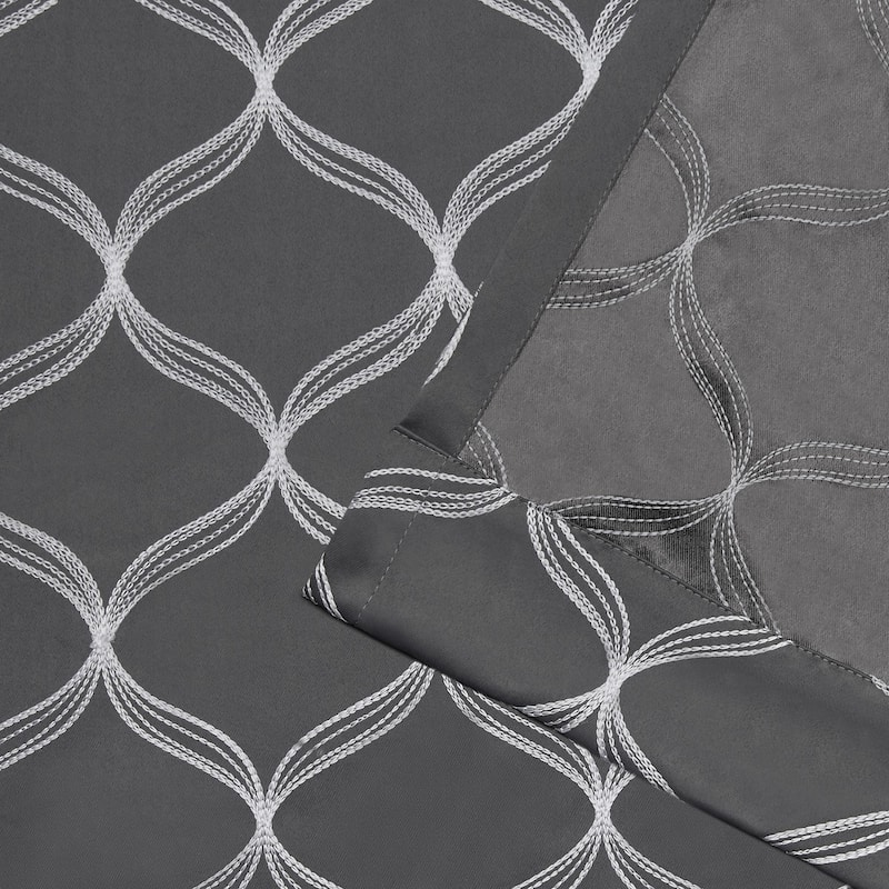 ATI Home Amelia Woven Blackout Grommet-top Curtain Panel Pair