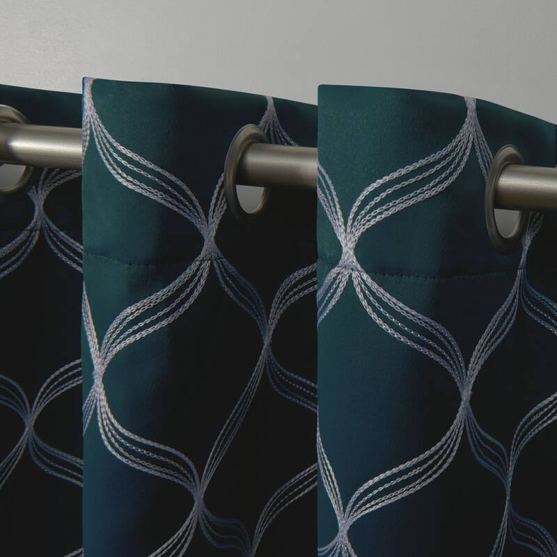 ATI Home Amelia Woven Blackout Grommet-top Curtain Panel Pair