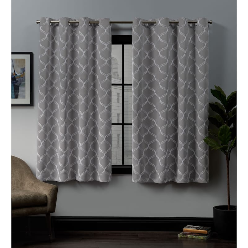 ATI Home Amelia Woven Blackout Grommet-top Curtain Panel Pair