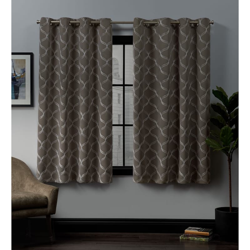 ATI Home Amelia Woven Blackout Grommet-top Curtain Panel Pair