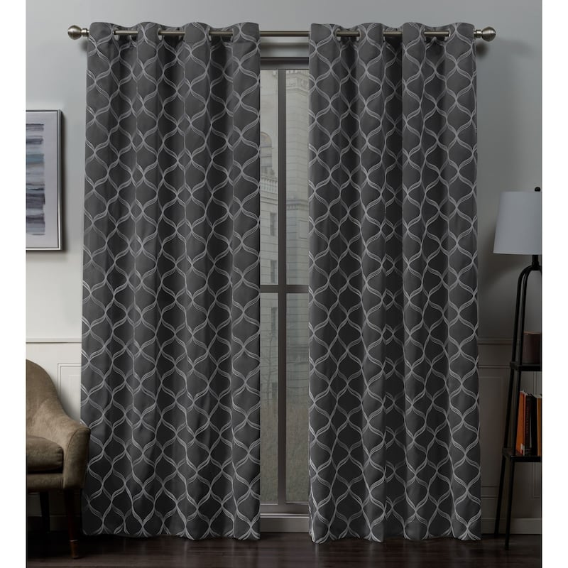 ATI Home Amelia Woven Blackout Grommet-top Curtain Panel Pair