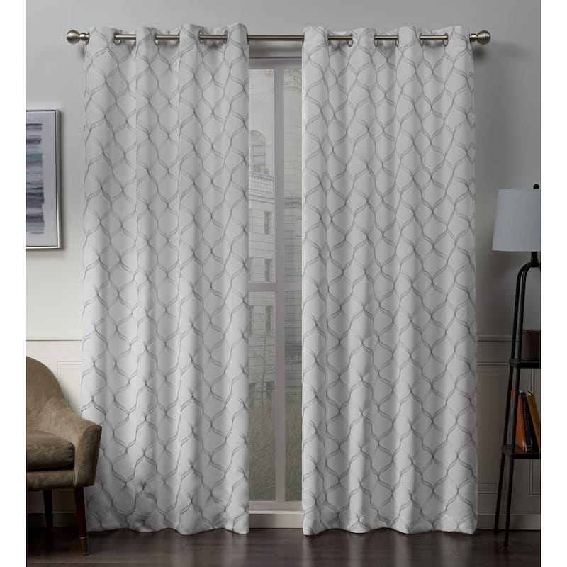 ATI Home Amelia Woven Blackout Grommet-top Curtain Panel Pair - 52x84 - Winter