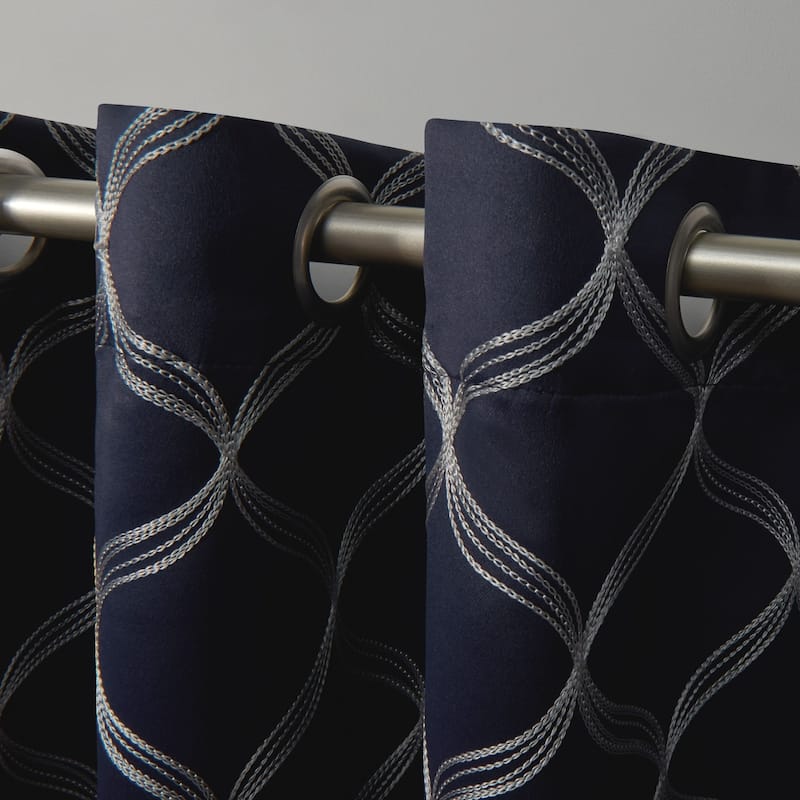 ATI Home Amelia Woven Blackout Grommet-top Curtain Panel Pair