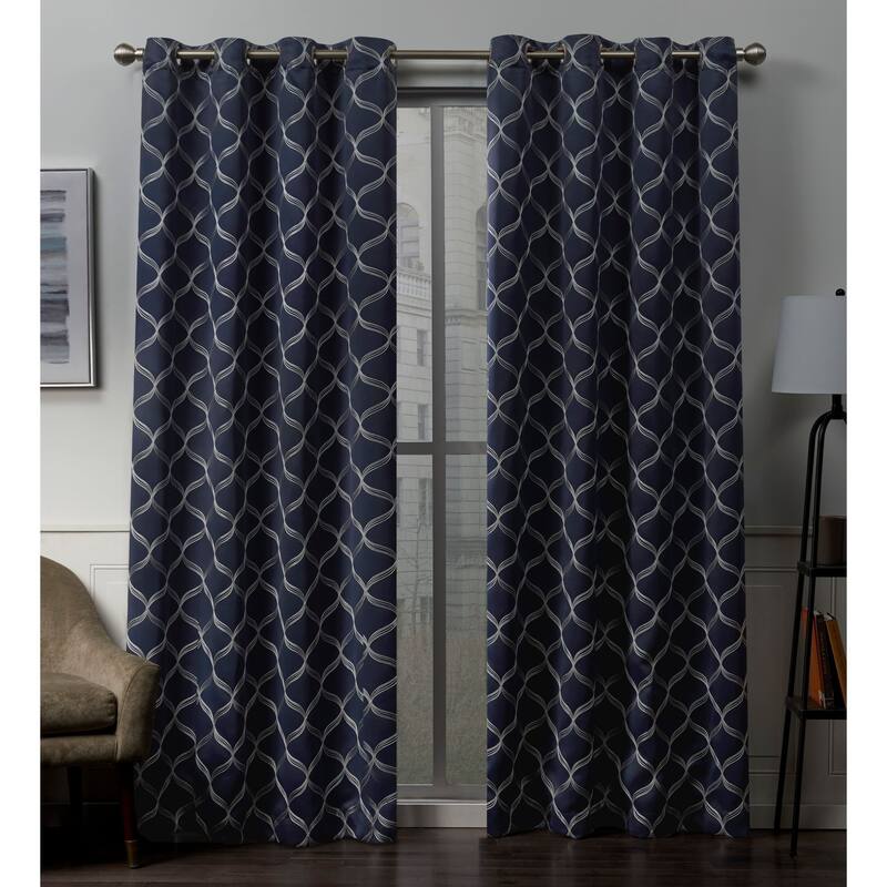 ATI Home Amelia Woven Blackout Grommet-top Curtain Panel Pair
