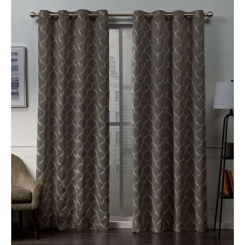 ATI Home Amelia Woven Blackout Grommet-top Curtain Panel Pair