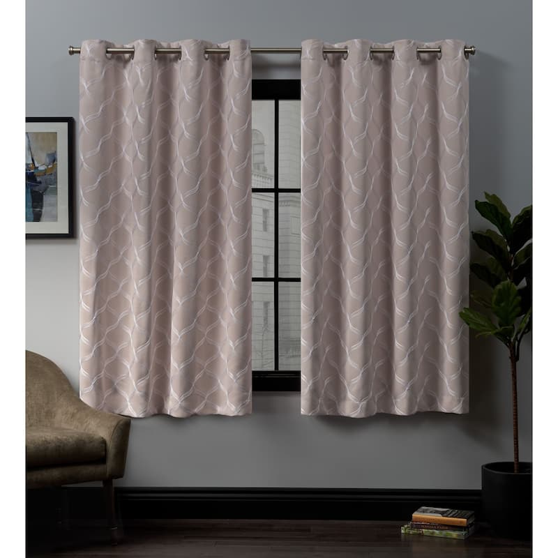 ATI Home Amelia Woven Blackout Grommet-top Curtain Panel Pair