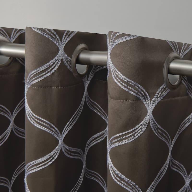ATI Home Amelia Woven Blackout Grommet-top Curtain Panel Pair