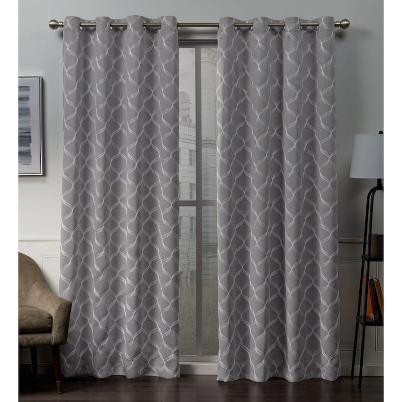 ATI Home Amelia Woven Blackout Grommet-top Curtain Panel Pair