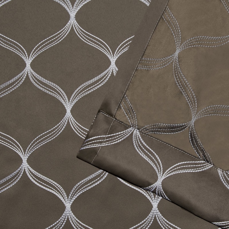 ATI Home Amelia Woven Blackout Grommet-top Curtain Panel Pair