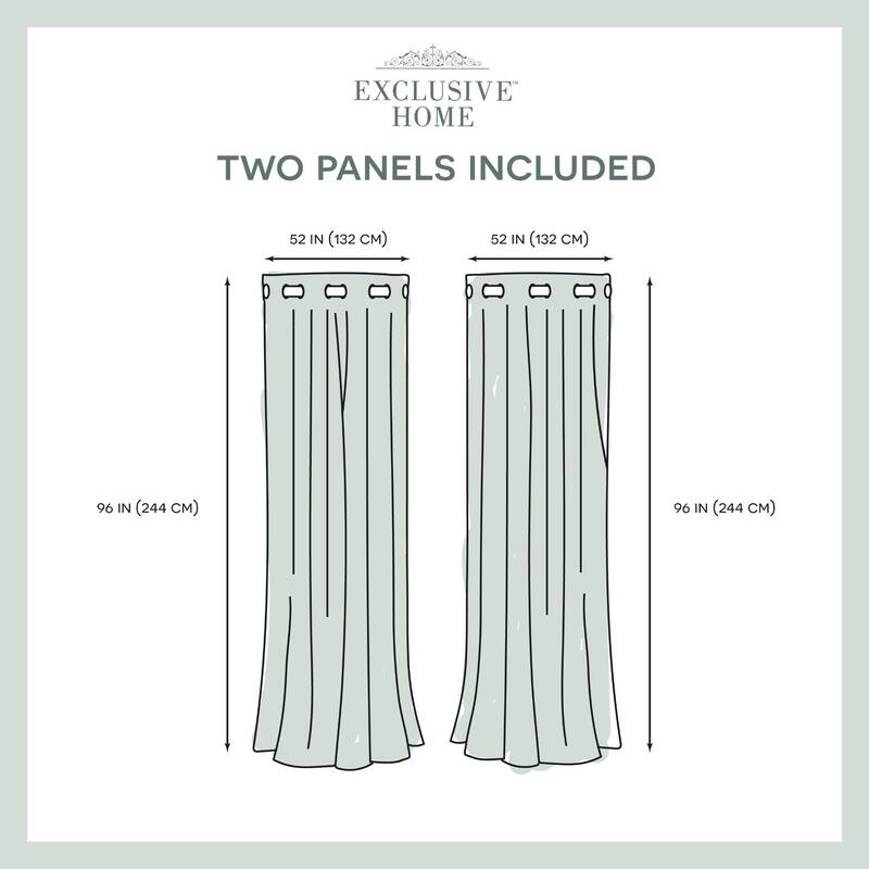 ATI Home Amelia Woven Blackout Grommet-top Curtain Panel Pair