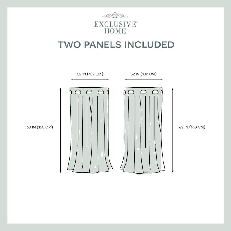 ATI Home Amelia Woven Blackout Grommet-top Curtain Panel Pair