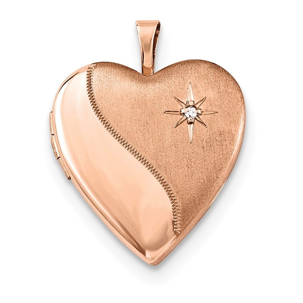 Sterling Silver 20mm Swirl Accent Heart Locket
