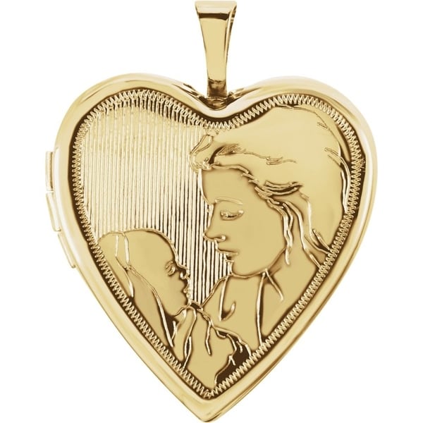 mom heart locket necklace