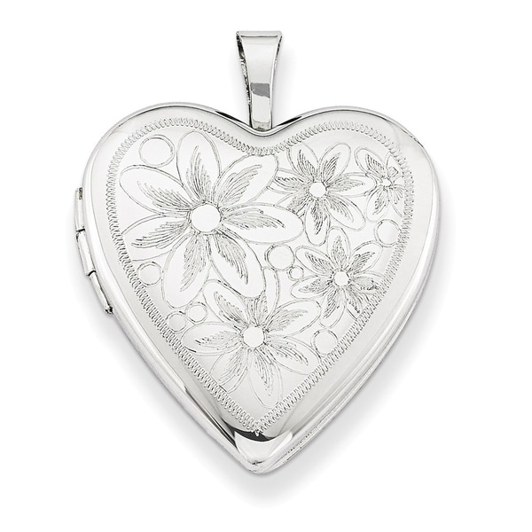 20mm 925 Sterling Silver Rhodium Plated Love Heart Chain Slide Jewelry Gifts for Women